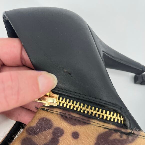 Y2K Dexflex Comfort Leopard Bootie heel womens Shoes Sz 9 Stiletto Glam Rocker - Picture 10 of 15